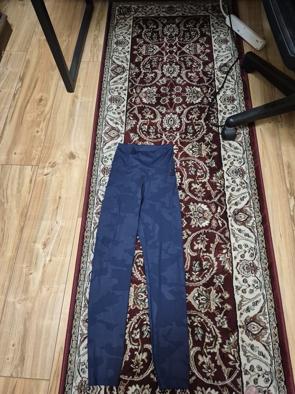 Navy Camouflage High-Waist Leggings